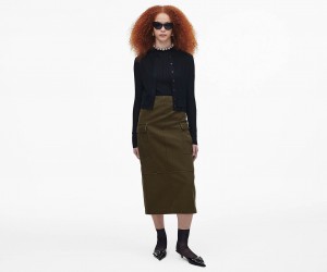 Marc Jacobs Cargo Canvas Slim Skirt Brown | USA_MJ46659