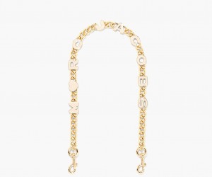 Marc Jacobs The Heart Charm Chain Shoulder White / Gold | USA_MJ40051