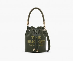 Marc Jacobs The Leather Bucket Green Yellow | USA_MJ81213