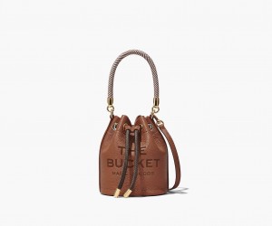 Marc Jacobs The Leather Mini Bucket Brown | USA_MJ99594