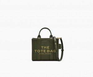 Marc Jacobs The Leather Mini Tote Green Yellow | USA_MJ76204