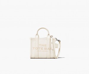 Marc Jacobs The Leather Mini Tote Silver | USA_MJ85873