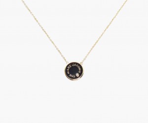 Marc Jacobs The Medallion Pendant Black / Gold | USA_MJ32452