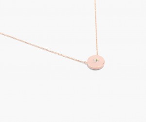 Marc Jacobs The Medallion Pendant Brown / Rose Gold | USA_MJ46238