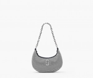 Marc Jacobs The Rhinestone Small Curve Silver | USA_MJ74888