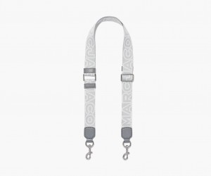 Marc Jacobs The Thin Outline Logo Webbing Grey Multicolor | USA_MJ70165