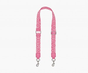 Marc Jacobs The Thin Outline Logo Webbing Pink | USA_MJ15037