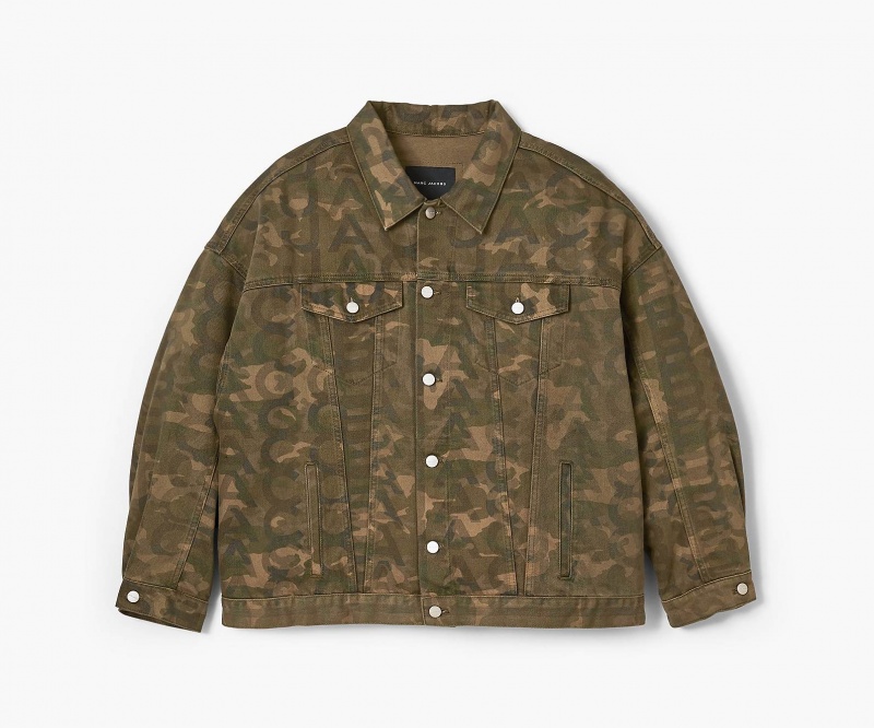 Marc Jacobs Camo Oversized Trucker Camo Multicolor | USA_MJ25565