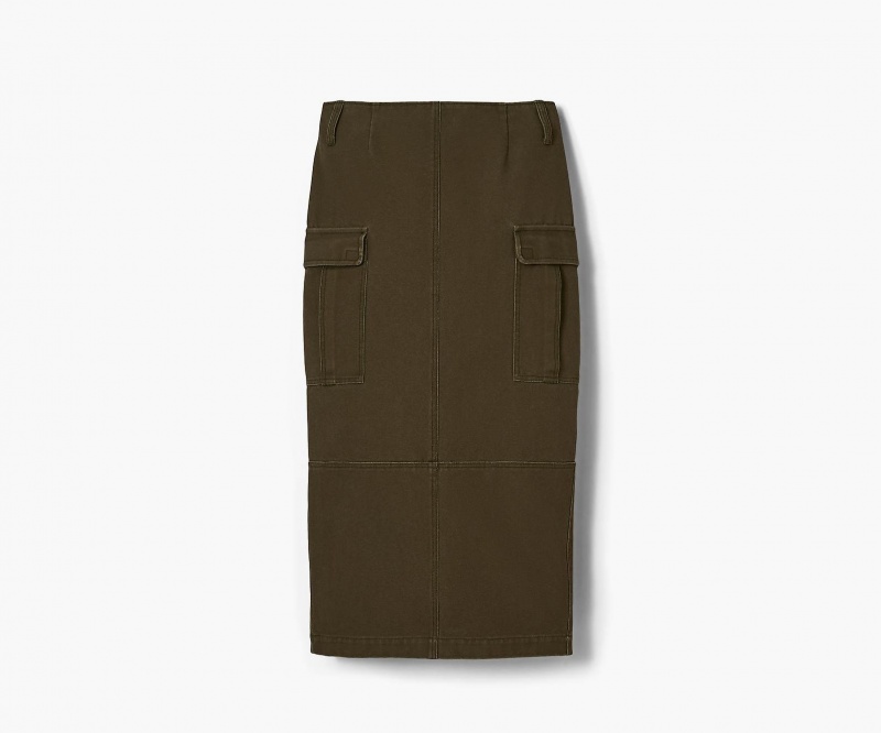 Marc Jacobs Cargo Canvas Slim Skirt Brown | USA_MJ46659