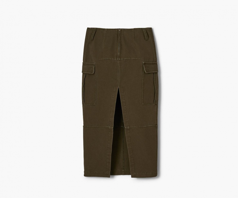 Marc Jacobs Cargo Canvas Slim Skirt Brown | USA_MJ46659