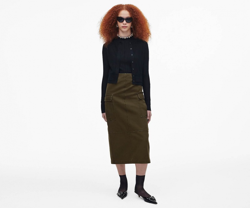 Marc Jacobs Cargo Canvas Slim Skirt Brown | USA_MJ46659