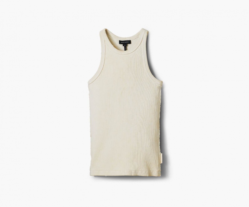 Marc Jacobs Grunge Rib Tank Cream | USA_MJ36456