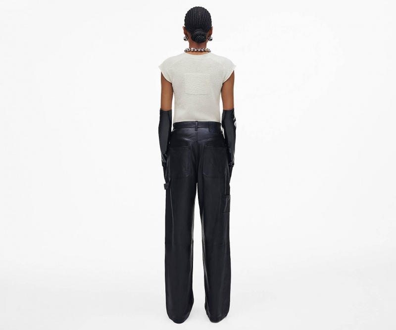 Marc Jacobs Oversized Leather Pant Black | USA_MJ40343