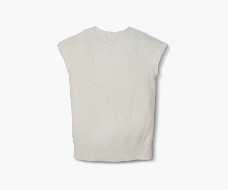 Marc Jacobs Pilled Cap Sleeve Vest Cream | USA_MJ70176