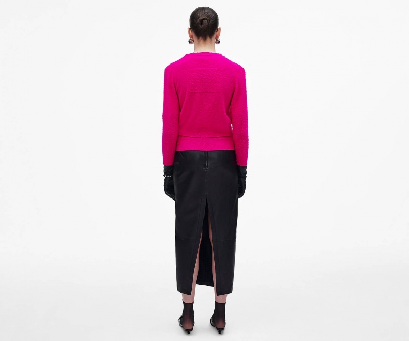 Marc Jacobs Pilled Hook and Eye Cardigan Pink | USA_MJ70778