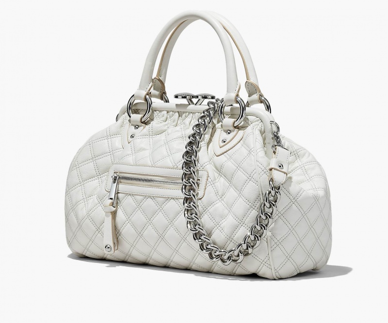 Marc Jacobs Re-Edition Quilted Leather Stam White | USA_MJ80302