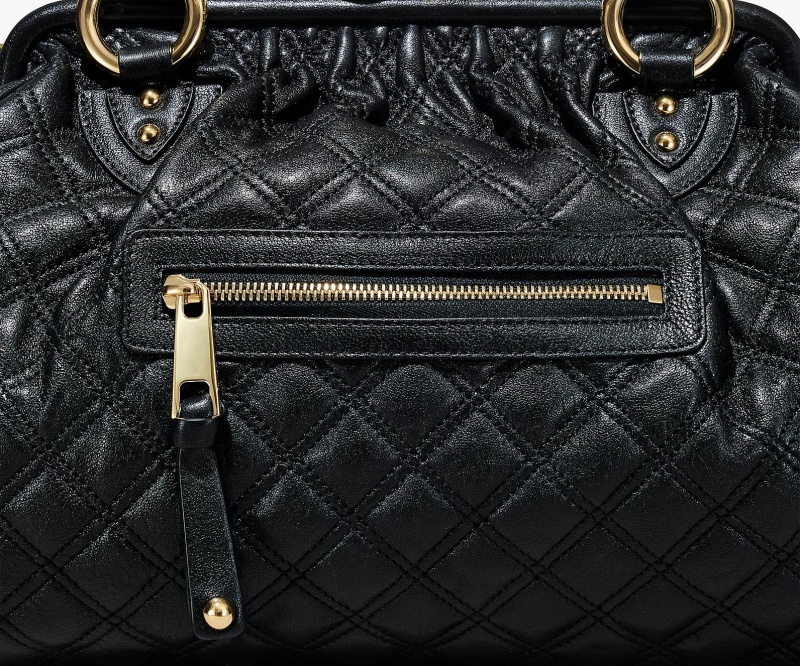 Marc Jacobs Re-Edition Quilted Leather Stam Black | USA_MJ86797