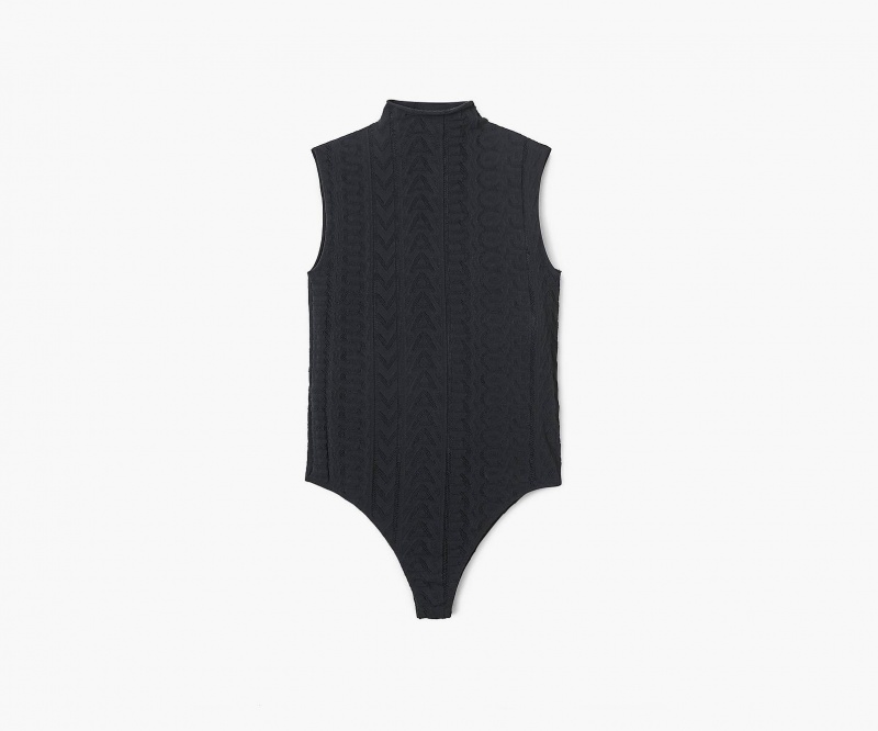 Marc Jacobs Seamless Monogram Bodysuit Black | USA_MJ27443