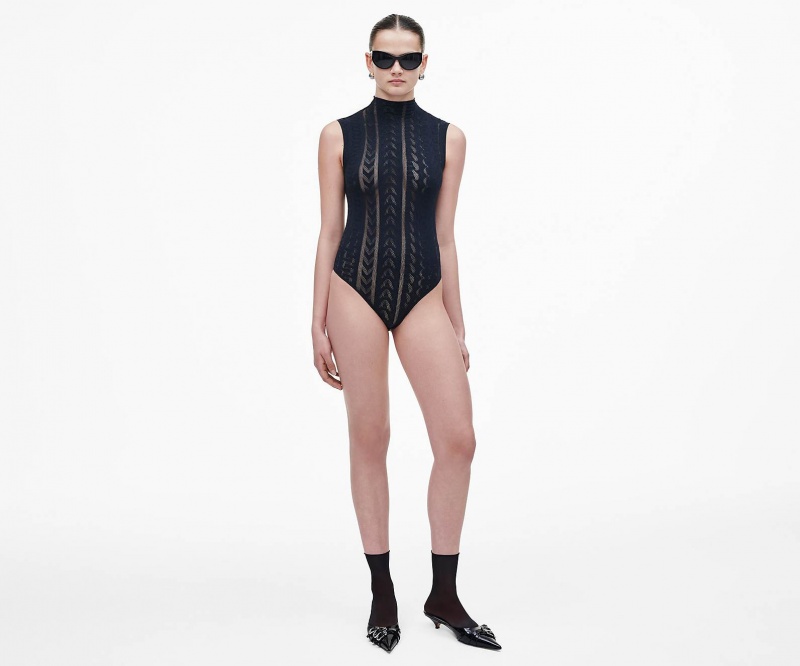 Marc Jacobs Seamless Monogram Bodysuit Black | USA_MJ27443