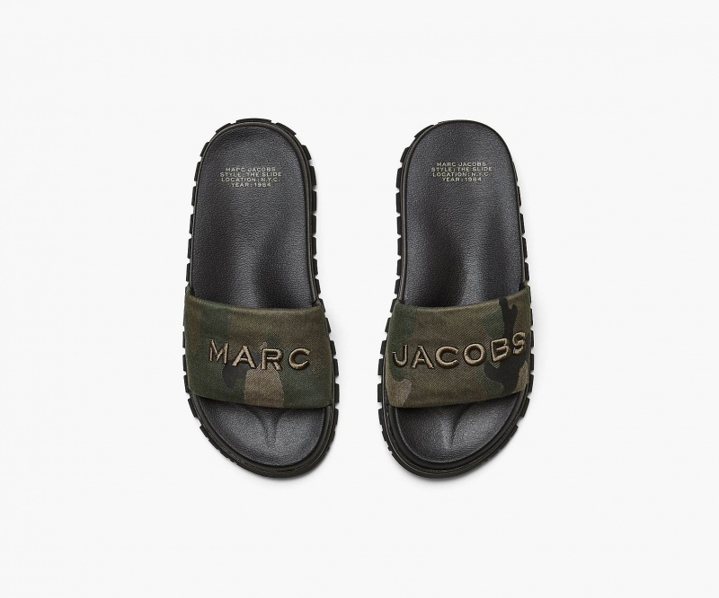 Marc Jacobs The Camo Jacquard Slide Camo Multicolor | USA_MJ11341