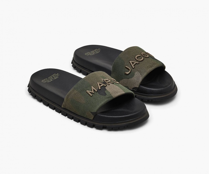 Marc Jacobs The Camo Jacquard Slide Camo Multicolor | USA_MJ11341