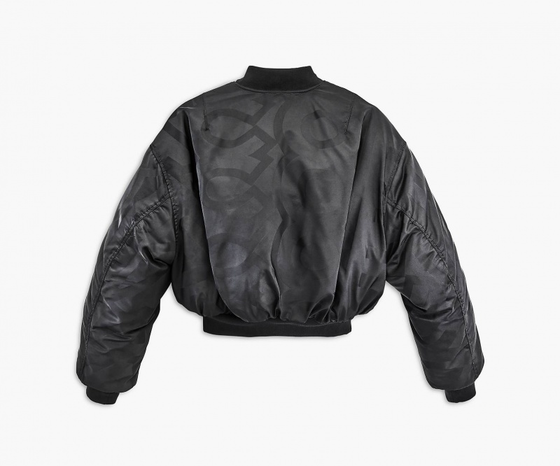 Marc Jacobs The Cropped Bomber Black | USA_MJ47563