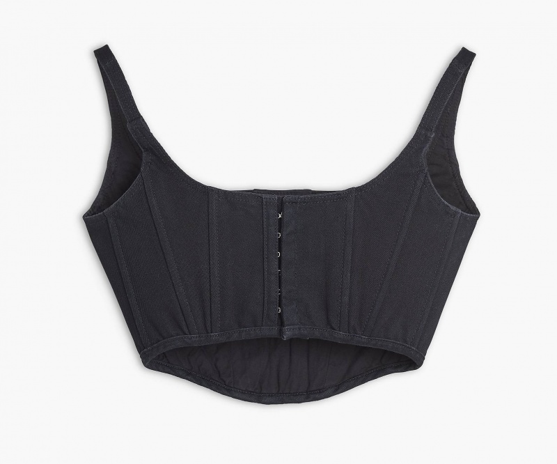 Marc Jacobs The Denim Bustier Black | USA_MJ59169