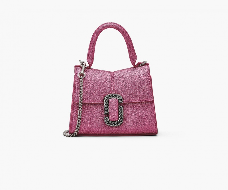 Marc Jacobs The Galactic Glitter St. Marc Mini Top Handle Pink | USA_MJ24933