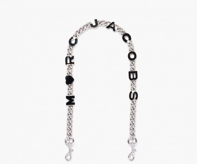 Marc Jacobs The Heart Charm Chain Shoulder Black / Silver | USA_MJ17880