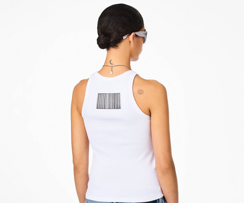 Marc Jacobs The Icon Rib Tank White | USA_MJ71613