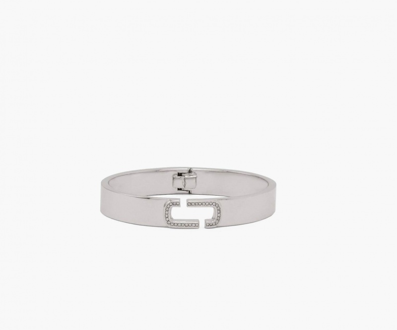 Marc Jacobs The J Marc Crystal Bangle Silver | USA_MJ46801