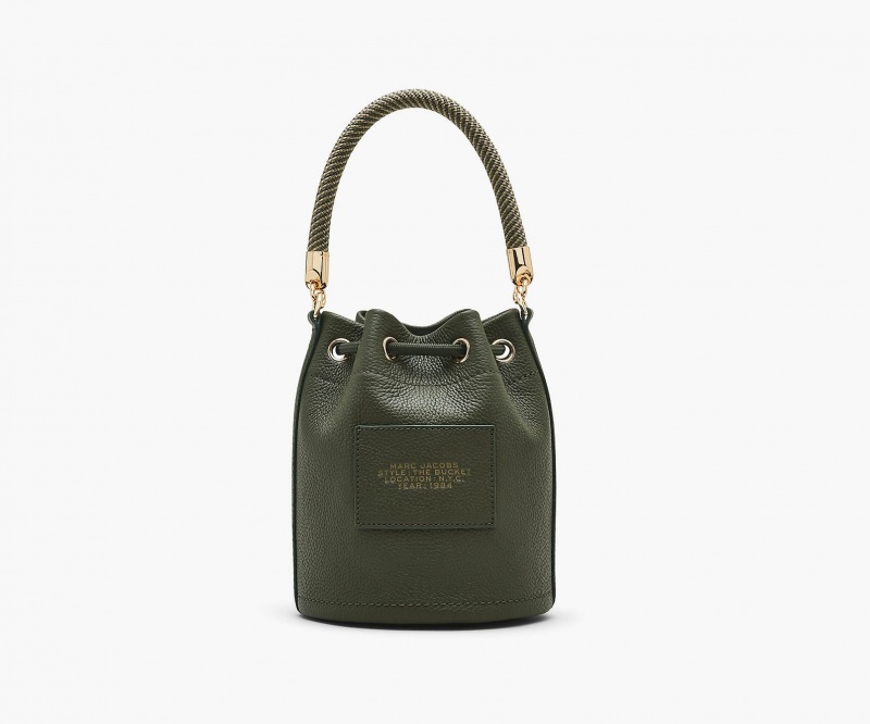 Marc Jacobs The Leather Bucket Green Yellow | USA_MJ20309