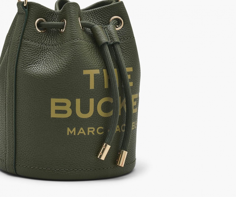 Marc Jacobs The Leather Bucket Green Yellow | USA_MJ20309