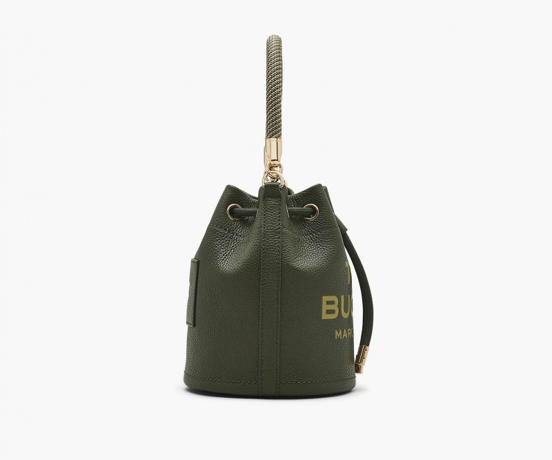 Marc Jacobs The Leather Bucket Green Yellow | USA_MJ20309