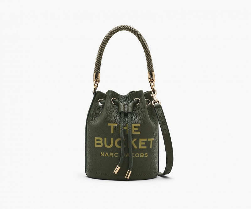 Marc Jacobs The Leather Bucket Green Yellow | USA_MJ20309