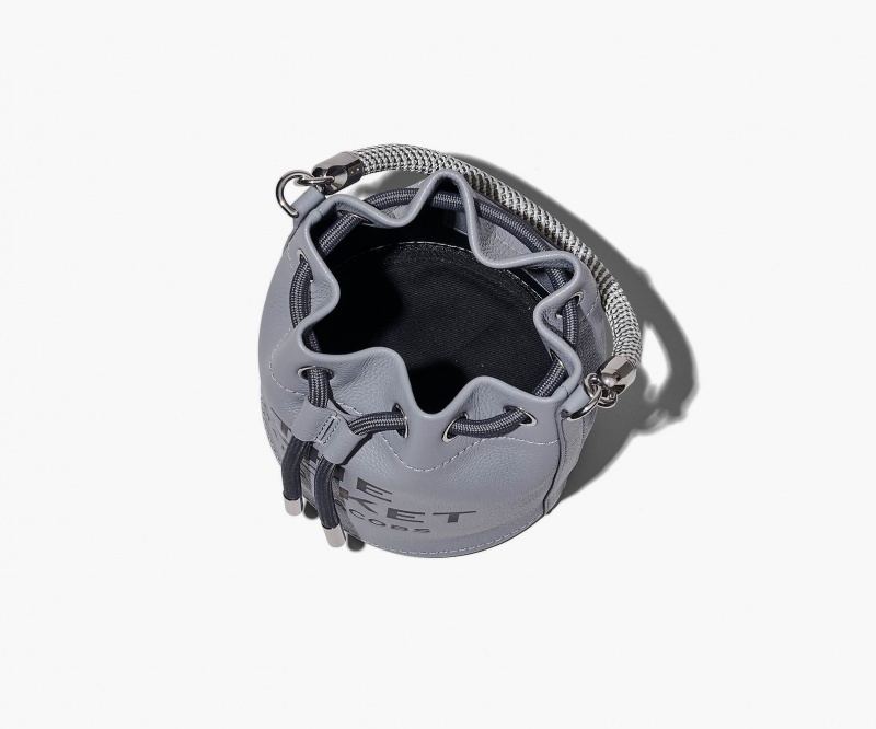 Marc Jacobs The Leather Bucket Grey | USA_MJ60778