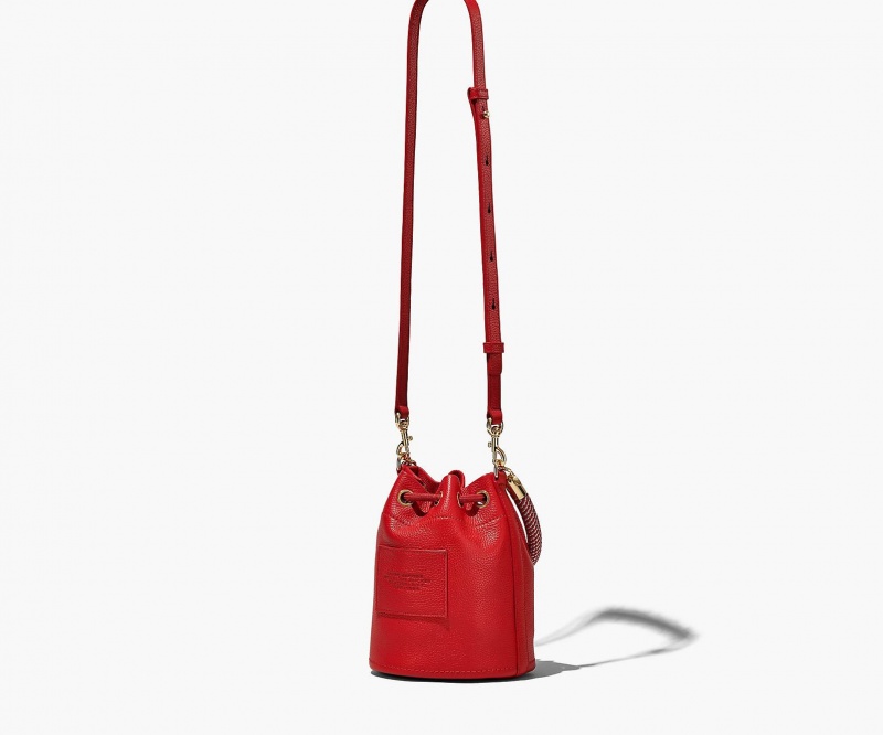 Marc Jacobs The Leather Bucket Red | USA_MJ51547