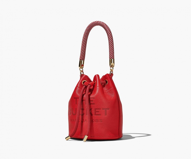 Marc Jacobs The Leather Bucket Red | USA_MJ51547