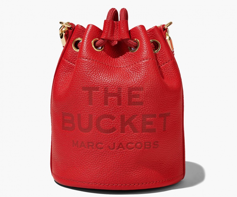 Marc Jacobs The Leather Bucket Red | USA_MJ51547