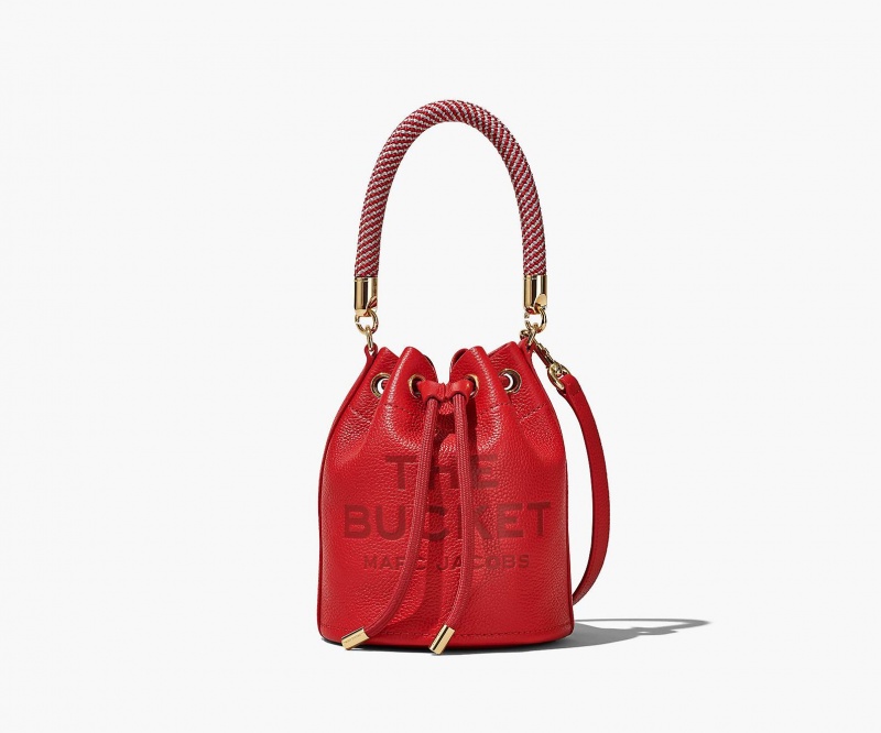 Marc Jacobs The Leather Bucket Red | USA_MJ51547