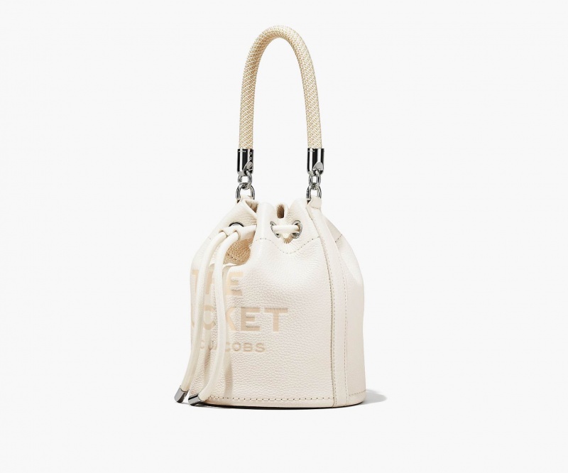 Marc Jacobs The Leather Bucket Silver | USA_MJ49888