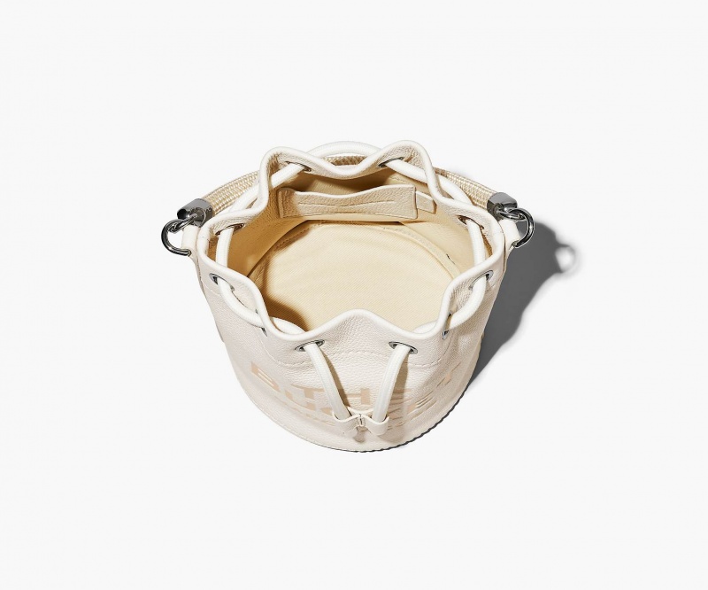 Marc Jacobs The Leather Bucket Silver | USA_MJ49888