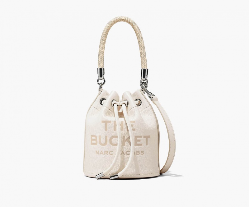 Marc Jacobs The Leather Bucket Silver | USA_MJ49888