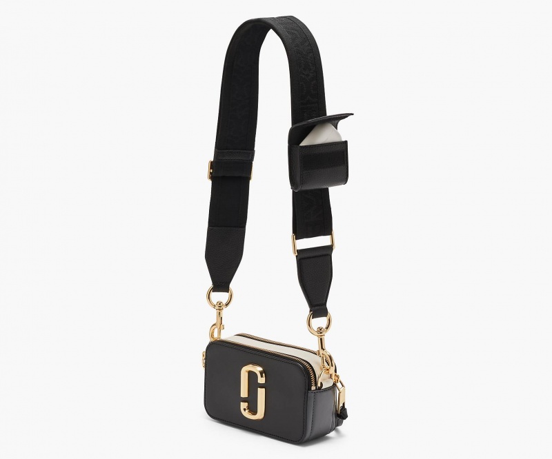 Marc Jacobs The Leather Cargo Webbing Black | USA_MJ28979