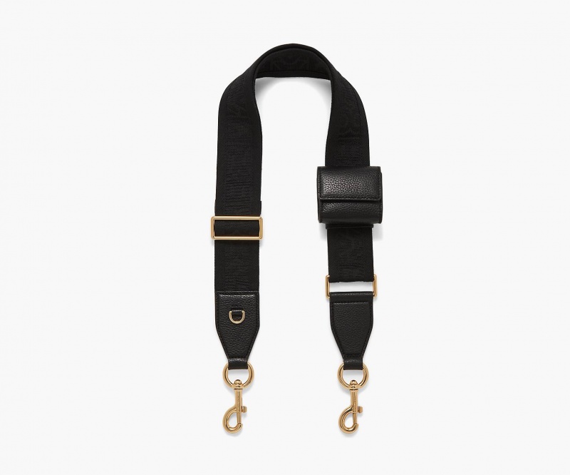 Marc Jacobs The Leather Cargo Webbing Black | USA_MJ28979