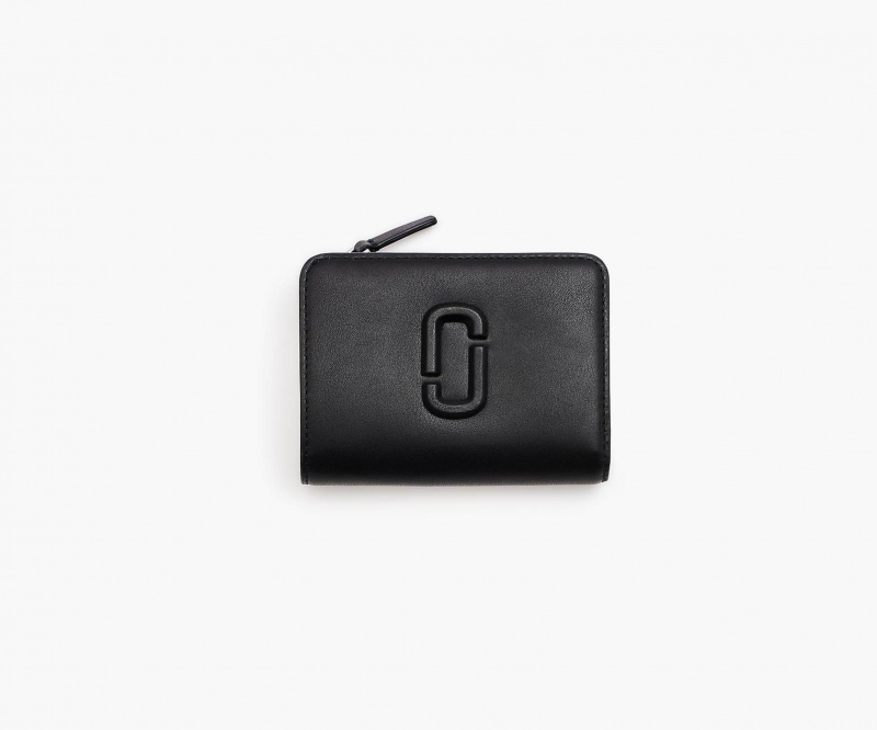 Marc Jacobs The Leather J Marc Mini Compact Black | USA_MJ78461