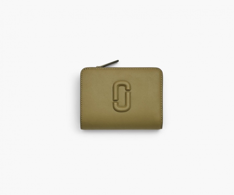 Marc Jacobs The Leather J Marc Mini Compact Green | USA_MJ73253