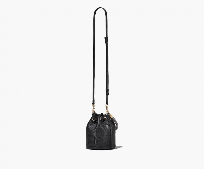 Marc Jacobs The Leather Mini Bucket Black | USA_MJ75932