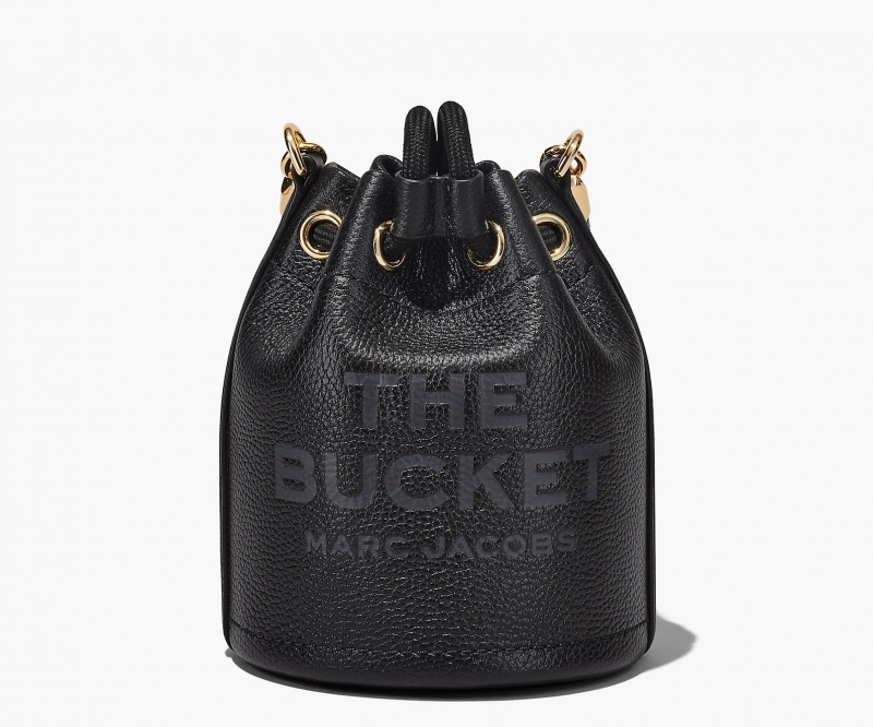 Marc Jacobs The Leather Mini Bucket Black | USA_MJ75932