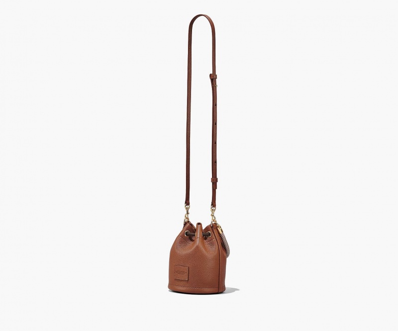 Marc Jacobs The Leather Mini Bucket Brown | USA_MJ75420